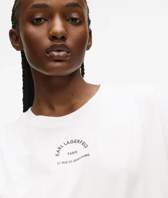 Karl Lagerfeld Women's Rue St-Guillaume glitter T-shirt