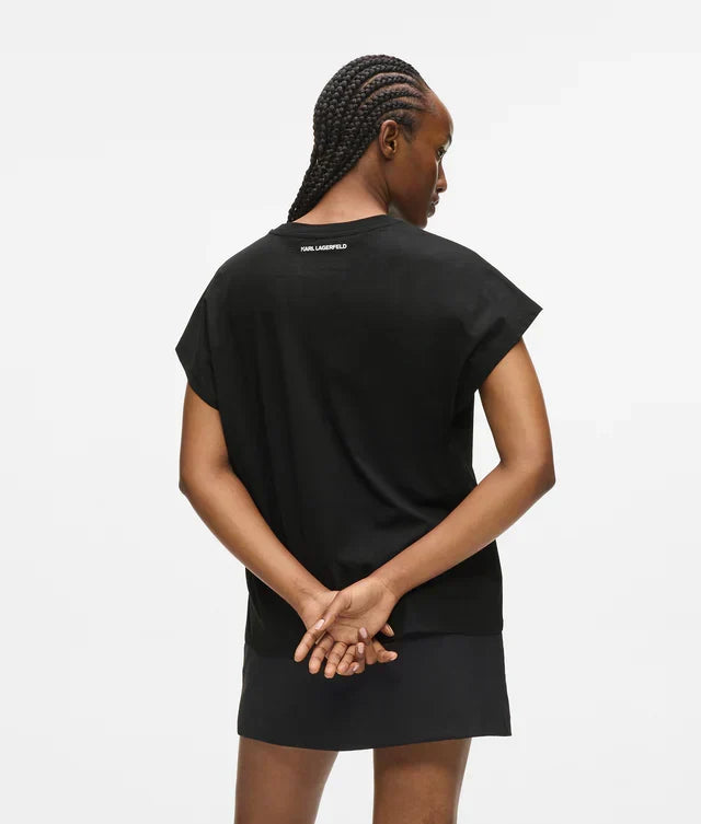 Karl Lagerfeld Women's Rue St-Guillaume glitter T-shirt