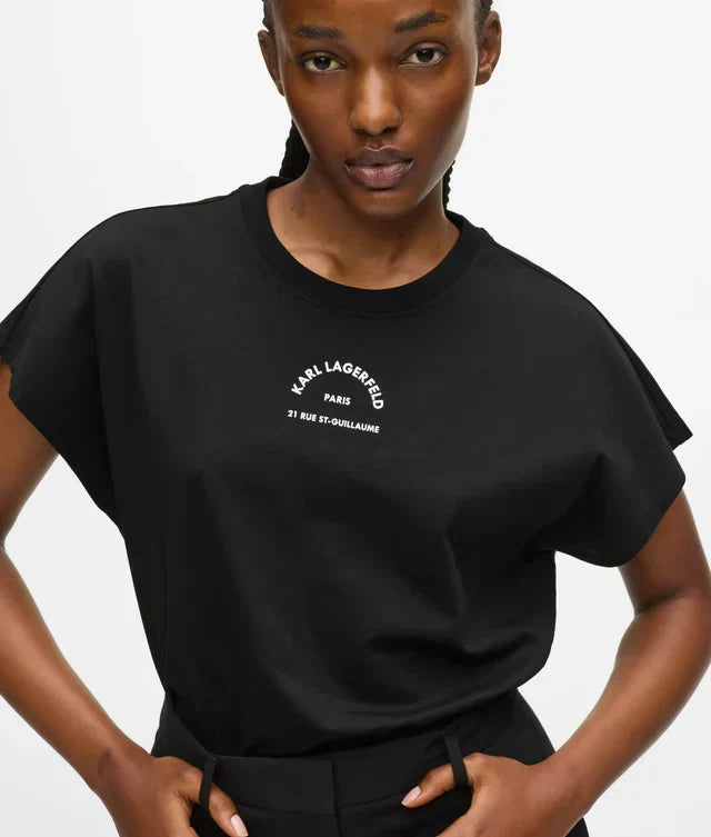Karl Lagerfeld Women's Rue St-Guillaume glitter T-shirt