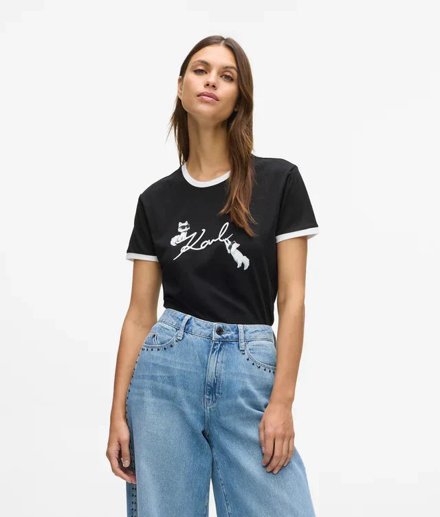 Karl Lagerfeld Women's Ikon Signature Choupette T-shirt