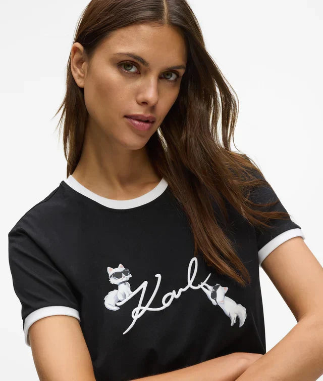 Karl Lagerfeld Women's Ikon Signature Choupette T-shirt