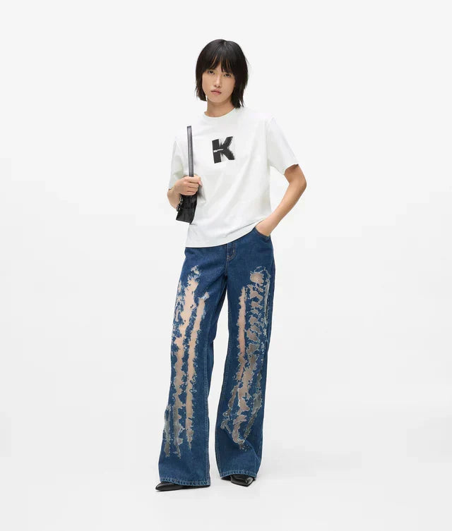 Karl Lagerfeld Women's K artwork T-shirt