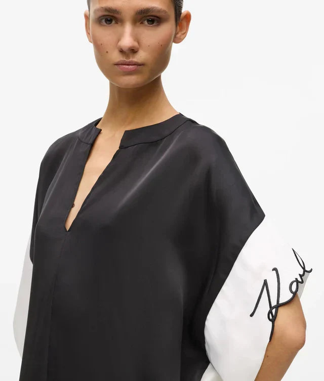 Karl Lagerfeld Women's Signature wide sleeve dress