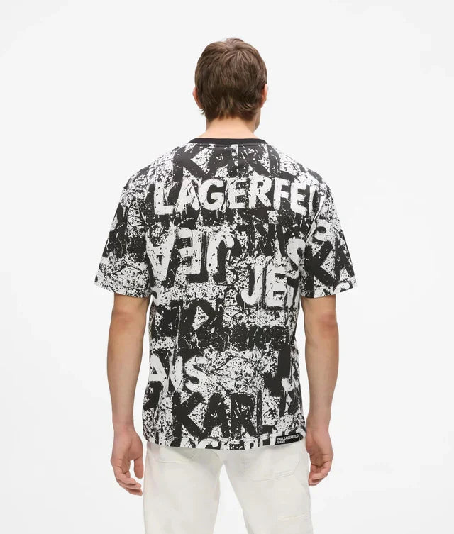 Karl Lagerfeld Relaxed all-over graphic T-shirt