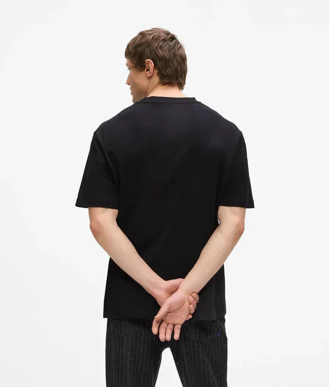Karl Lagerfeld Relaxed pinstripe graphic T-shirt