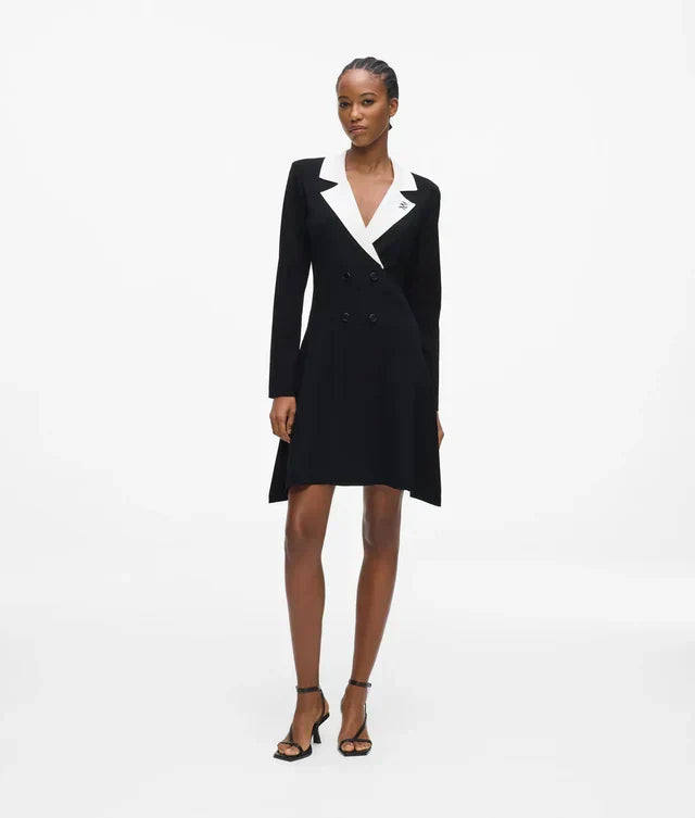 Karl Lagerfeld Women's Monochrome knit blazer dress