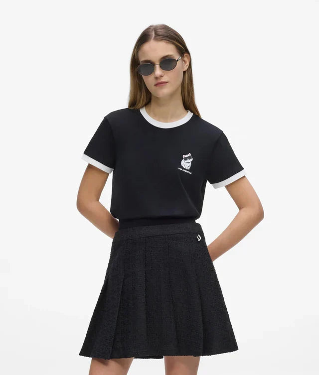 Karl Lagerfeld Women's Ikon Choupette slim fit T-shirt