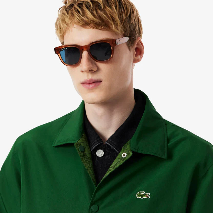 Lacoste Reversible bi material monogram jacket
