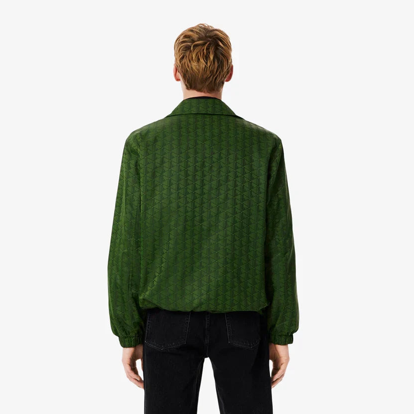 Lacoste Reversible bi material monogram jacket