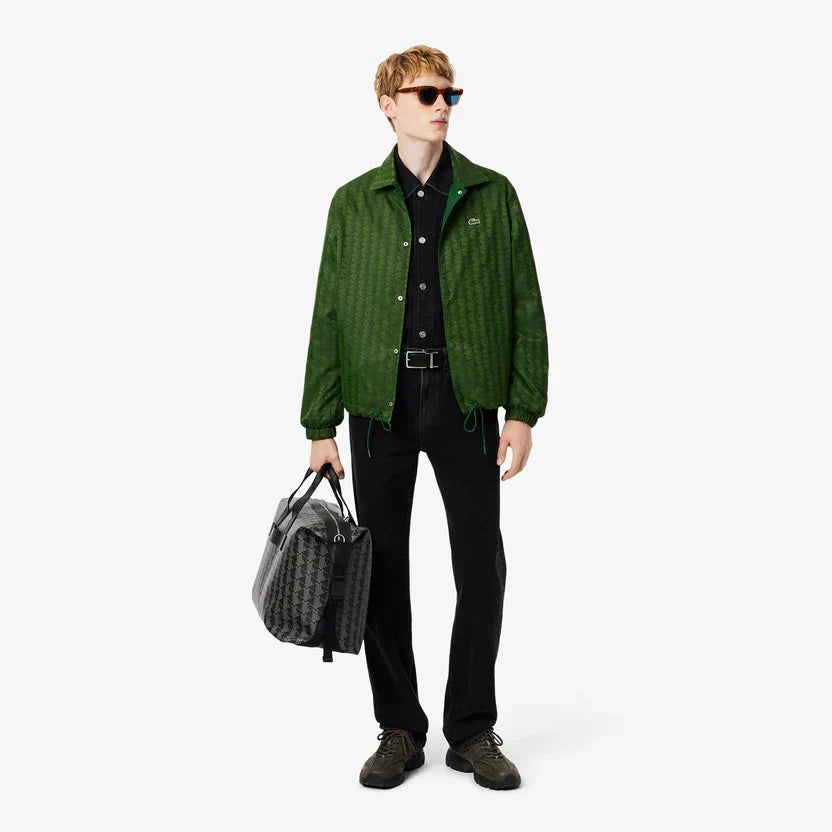 Lacoste Reversible bi material monogram jacket