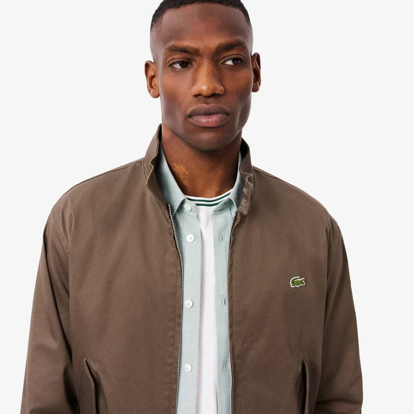 Lacoste Water-repellent twill harrington jacket