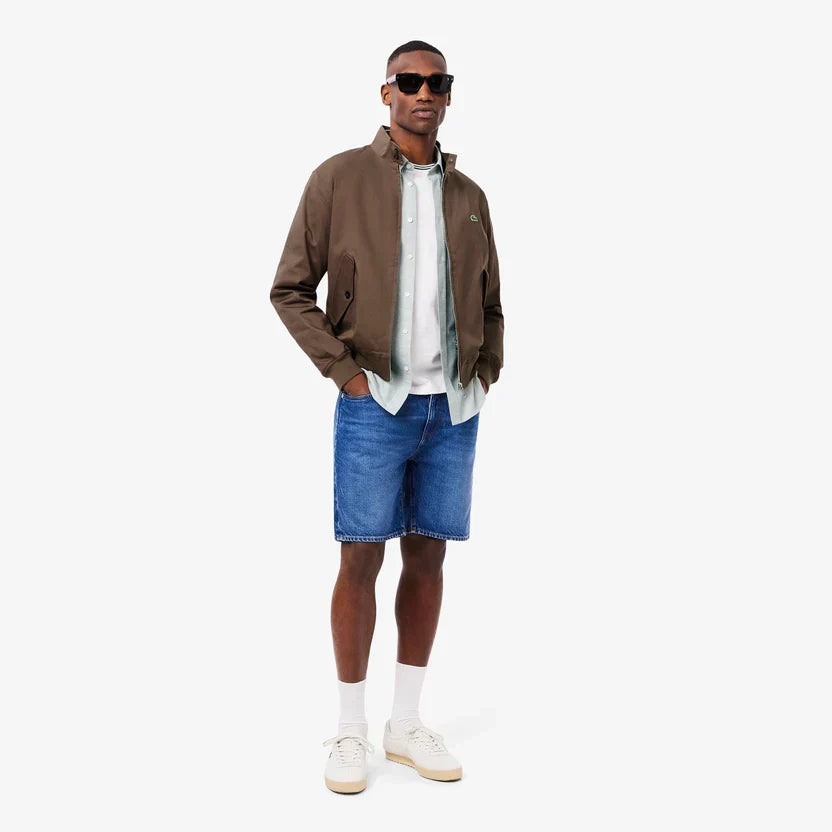 Lacoste Water-repellent twill harrington jacket