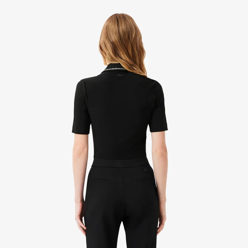 Lacoste Women's L.12.d slim fit diamanté pop polo shirt
