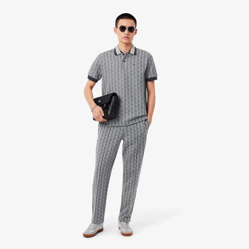Lacoste Classic fit monogram jacquard polo shirt