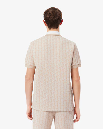 Lacoste Classic fit monogram jacquard polo shirt