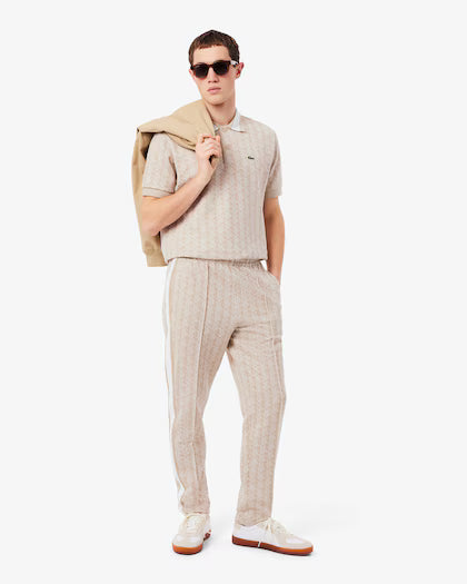 Lacoste Classic fit monogram jacquard polo shirt