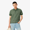 Lacoste Classic fit monogram jacquard polo shirt