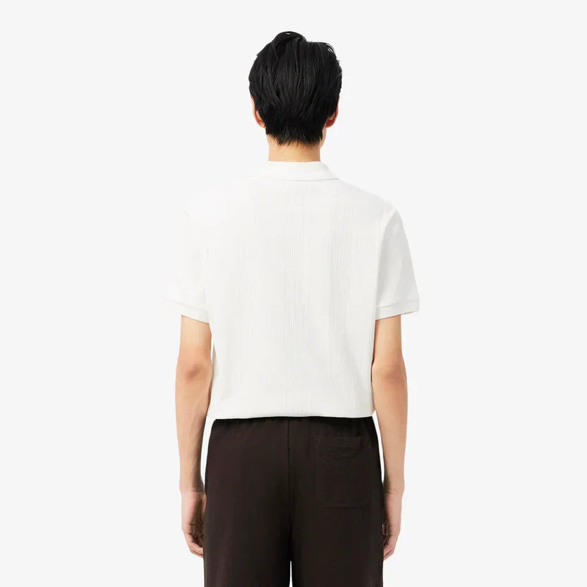 Lacoste Classic fit ribbed knit polo shirt