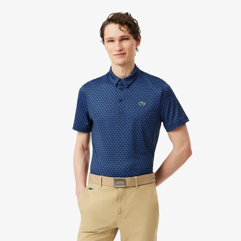 Lacoste Regular fit printed golf polo shirt