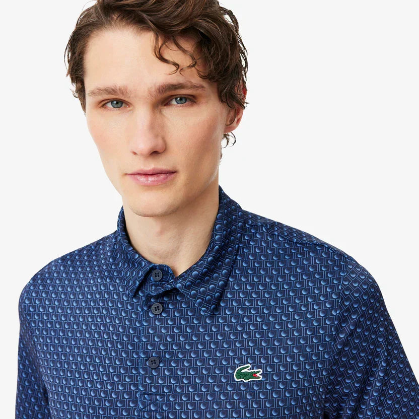Lacoste Regular fit printed golf polo shirt
