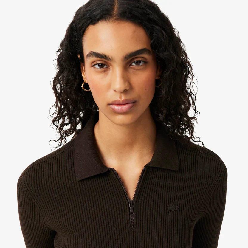 Lacoste Women's Pleated polo collar dress