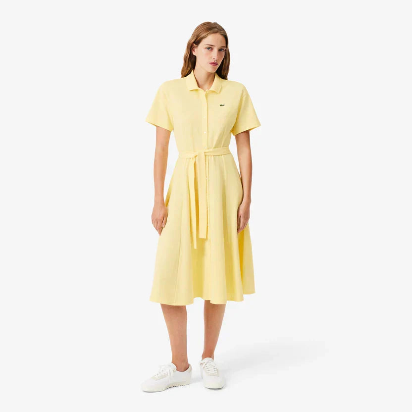 Lacoste Women's Flared petit piqué polo dress