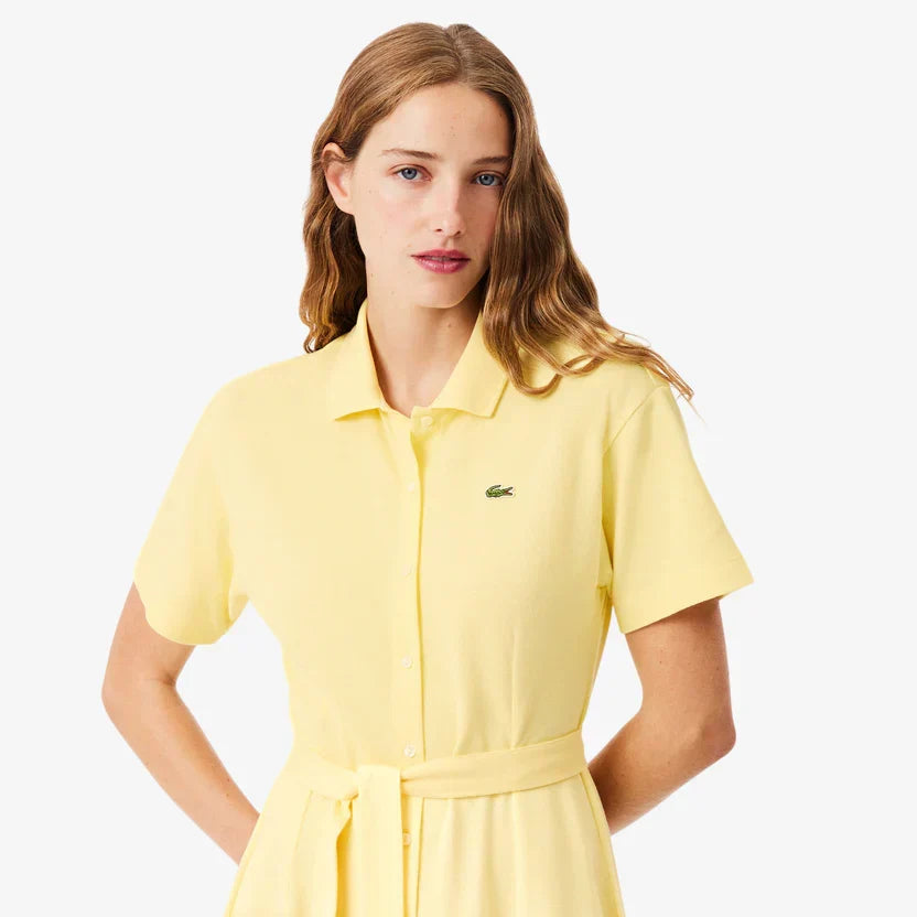 Lacoste Women's Flared petit piqué polo dress