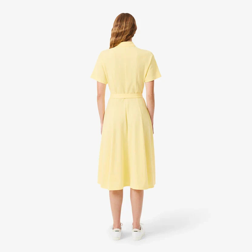 Lacoste Women's Flared petit piqué polo dress