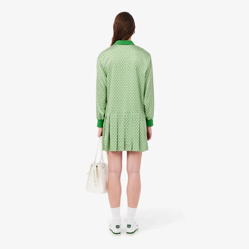 Lacoste Women's Pleated satin polo dress