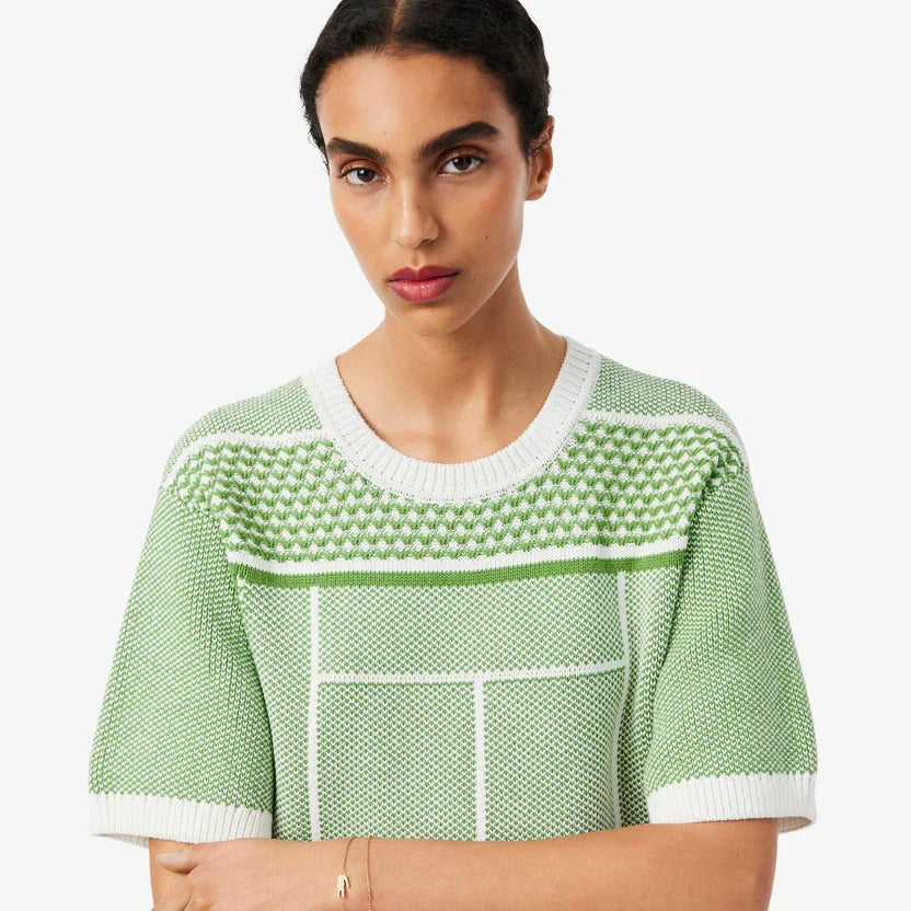 Lacoste Women's Tennis court jacquard sweater dress