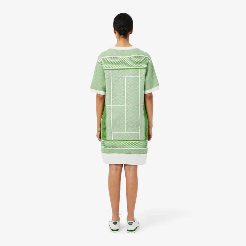 Lacoste Women's Tennis court jacquard sweater dress