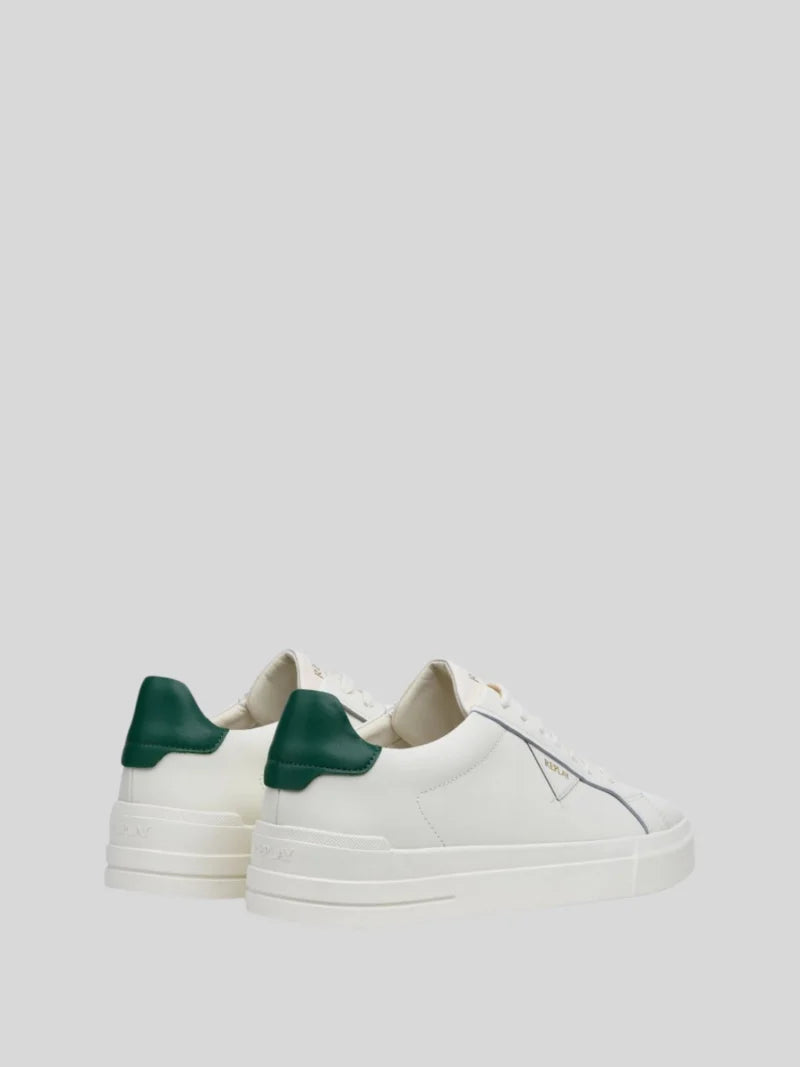 Replay Men's Evan class off white green sneakers