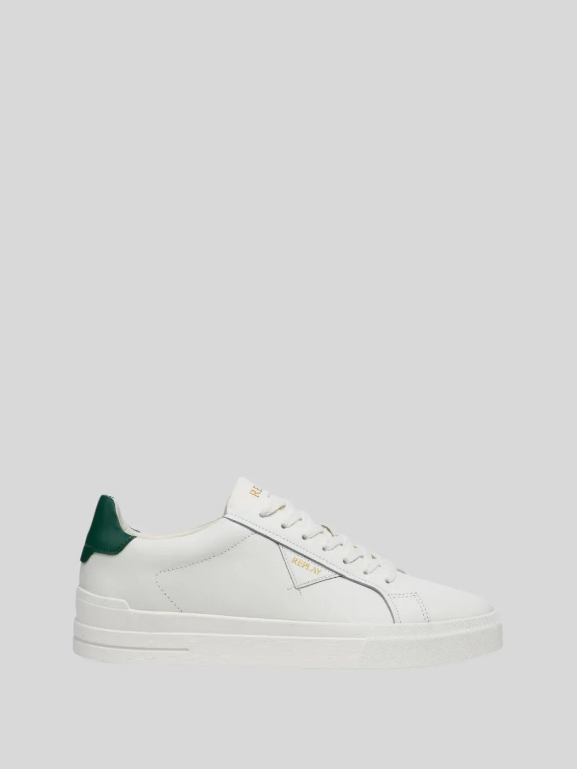Replay Men's Evan class off white green sneakers