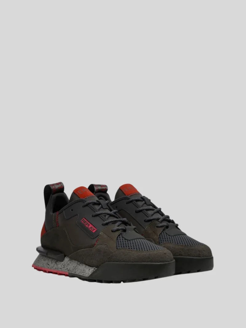 Replay Men's Field Melt 25 dark grey sneakers