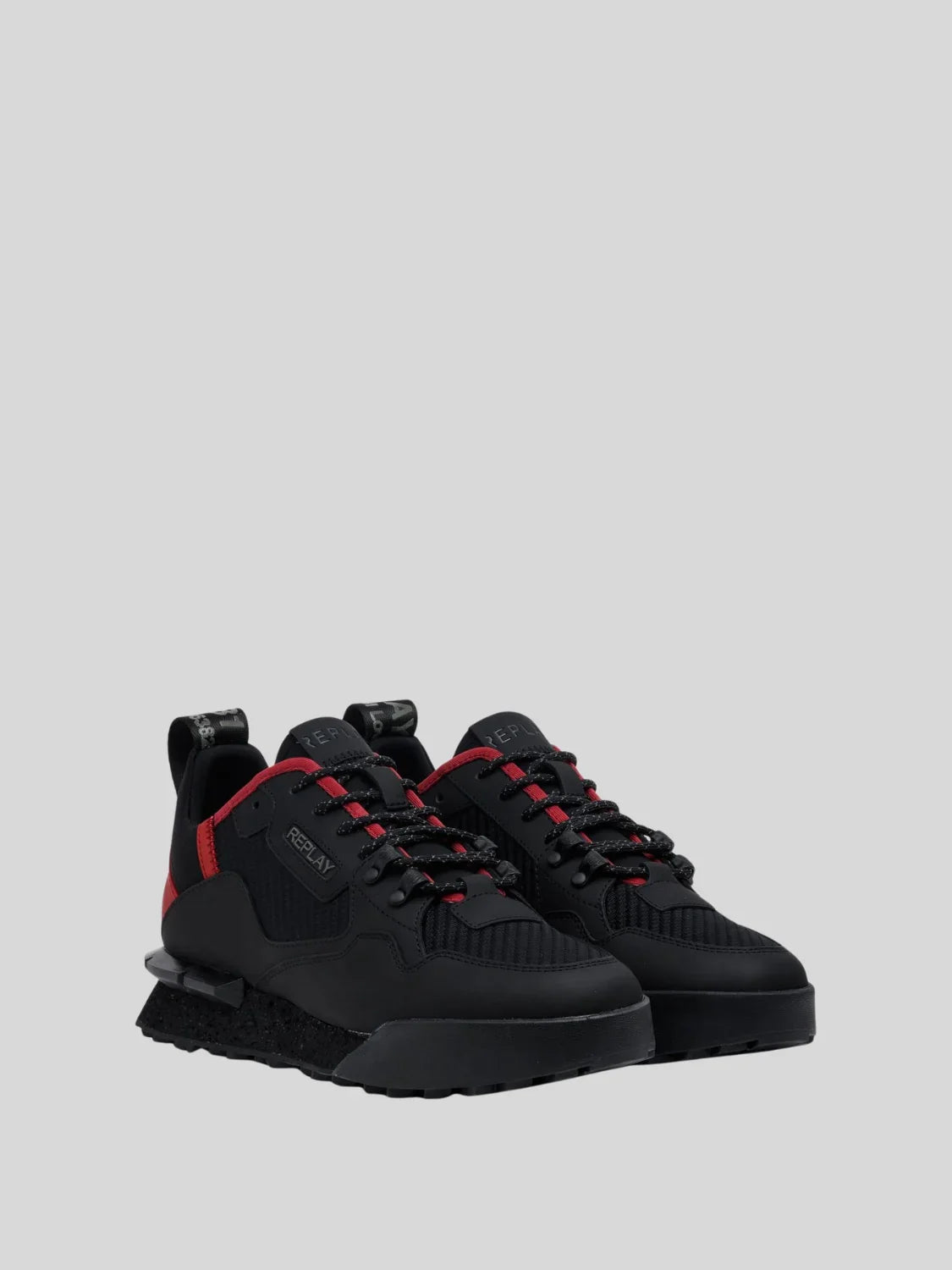 Replay Men's Field speed carbon 25 SA black maroon sneakers