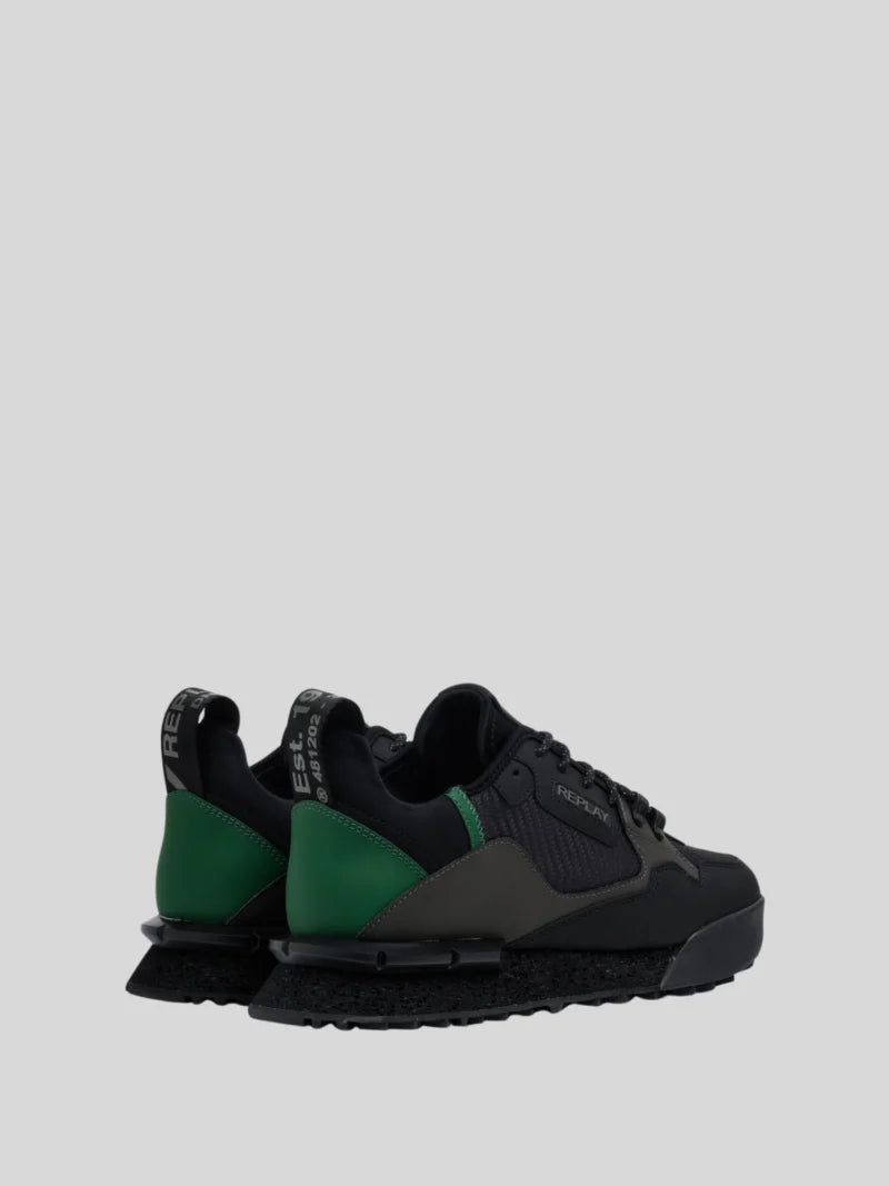 Replay Men's Field speed carbon 25 SA dark grey green sneakers