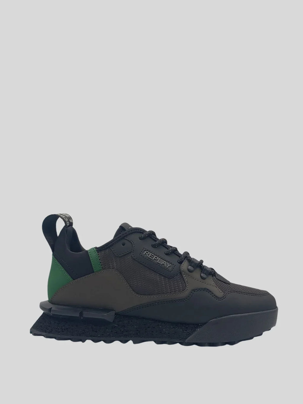 Replay Men's Field speed carbon 25 SA dark grey green sneakers