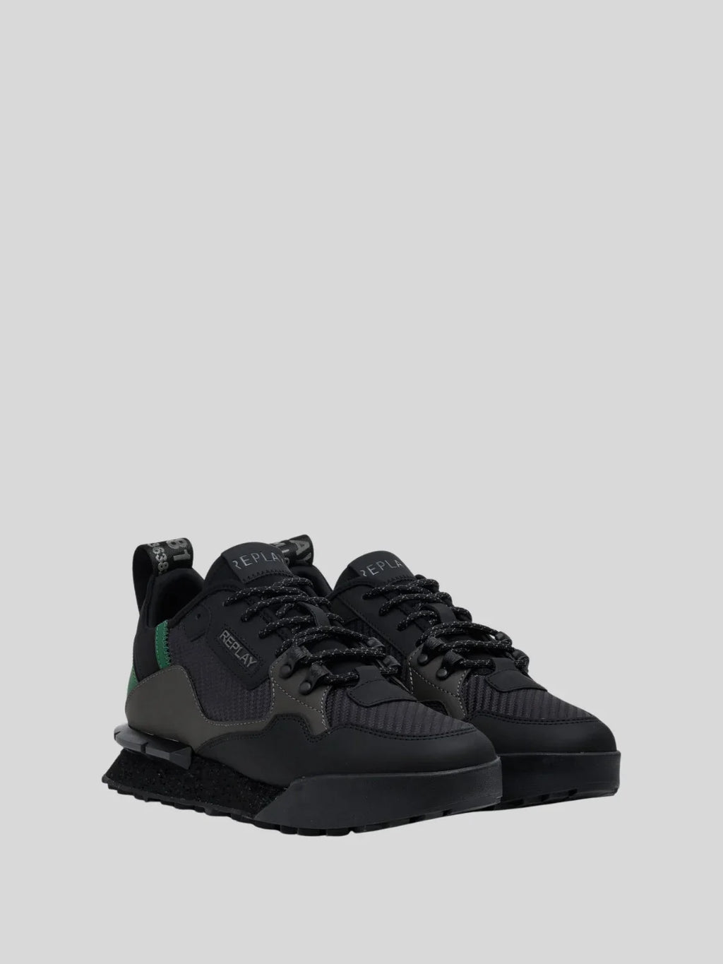 Replay Men's Field speed carbon 25 SA dark grey green sneakers