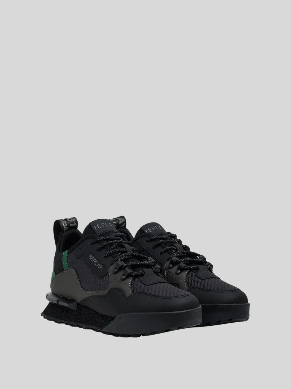 Replay Men's Field speed carbon 25 SA dark grey green sneakers