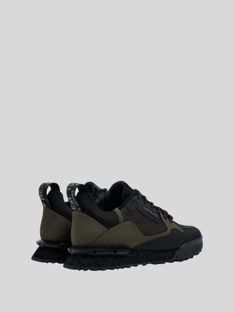 Replay Men's Field Speed Carbon 25 mil green black sneakers