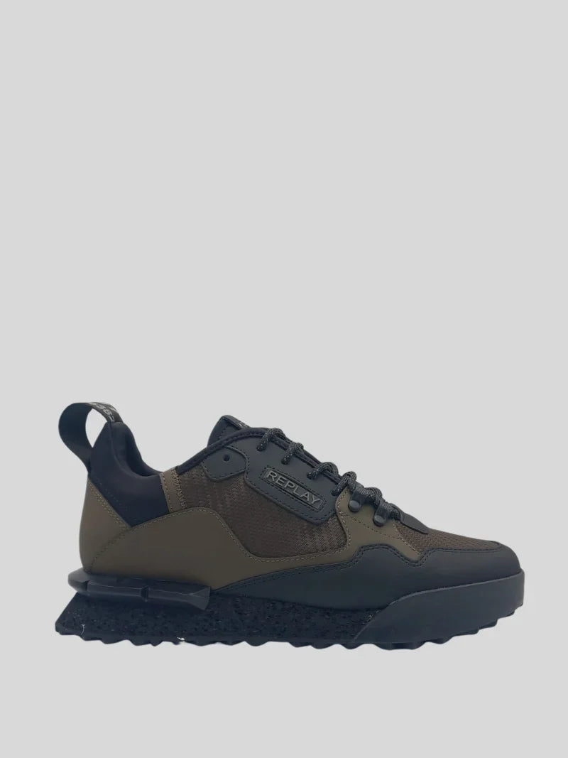 Replay Men's Field Speed Carbon 25 mil green black sneakers