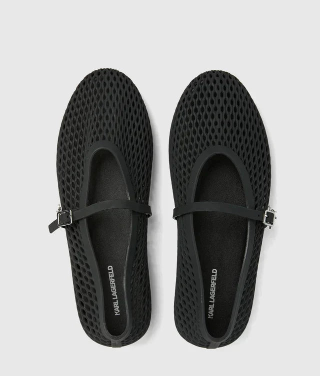 Karl Lagerfeld Women's Jelly ballet strap pumps