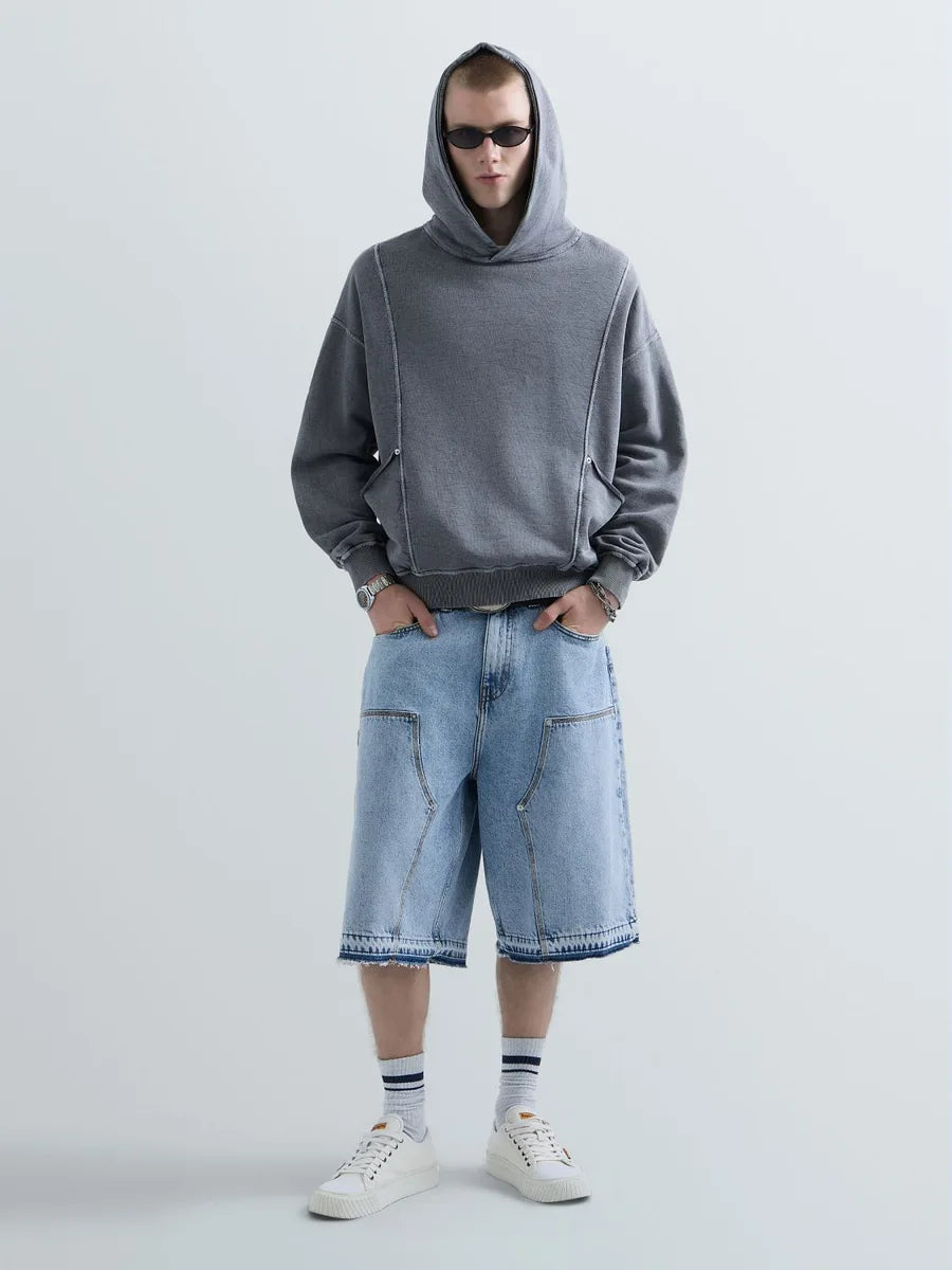 REPLAY INC. UNISEX REVERSED MARBLE HOODIE