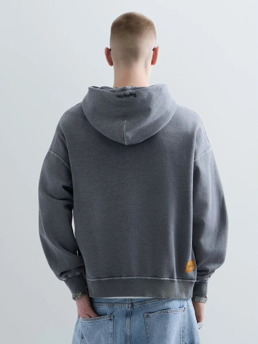 REPLAY INC. UNISEX REVERSED MARBLE HOODIE