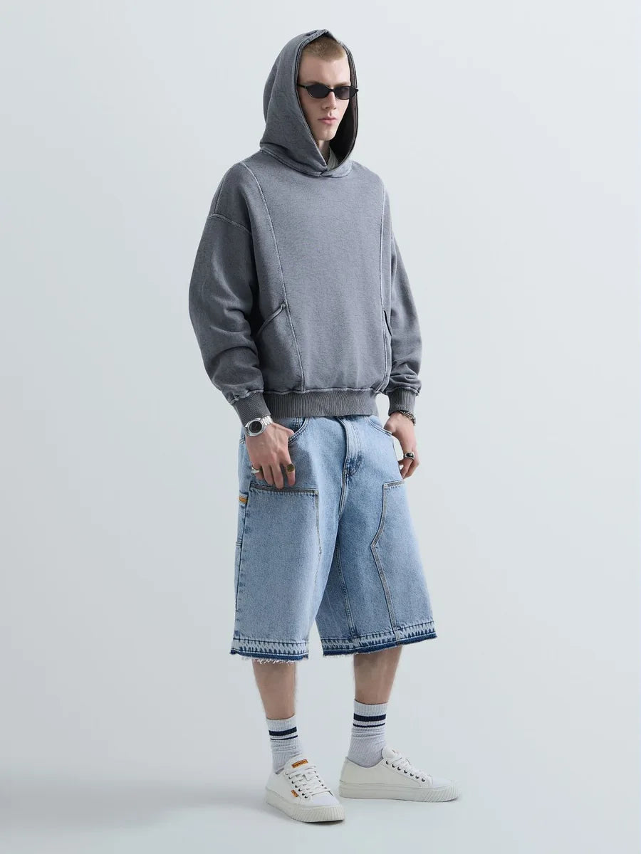 REPLAY INC. UNISEX REVERSED MARBLE HOODIE
