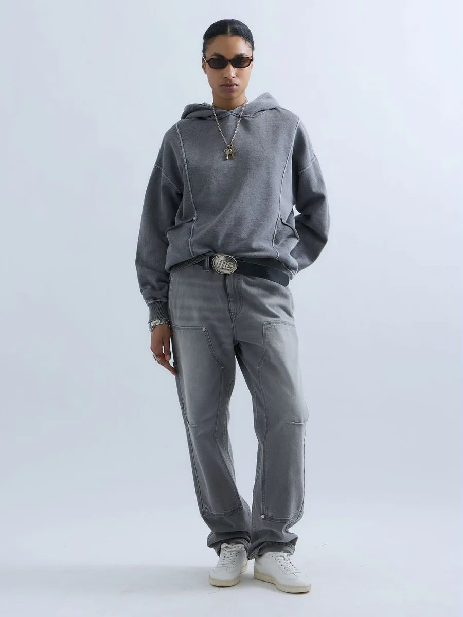 REPLAY INC. UNISEX REVERSED MARBLE HOODIE