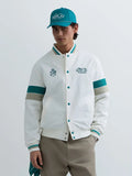 REPLAY MEN'S MONTE CARLO COUNTRY CLUB COLLECTION BOMBER JACKET WITH CONTRASTING BANDS