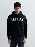 REPLAY MEN'S HOODIE WITH LETTERING