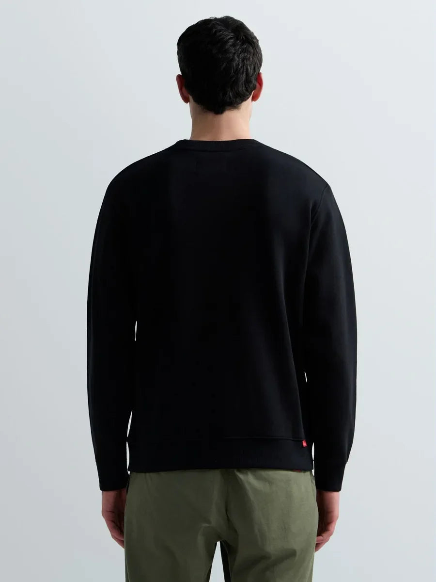 REPLAY MEN'S TERRY COTTON SWEATSHIRT WITH R EMBROIDERY