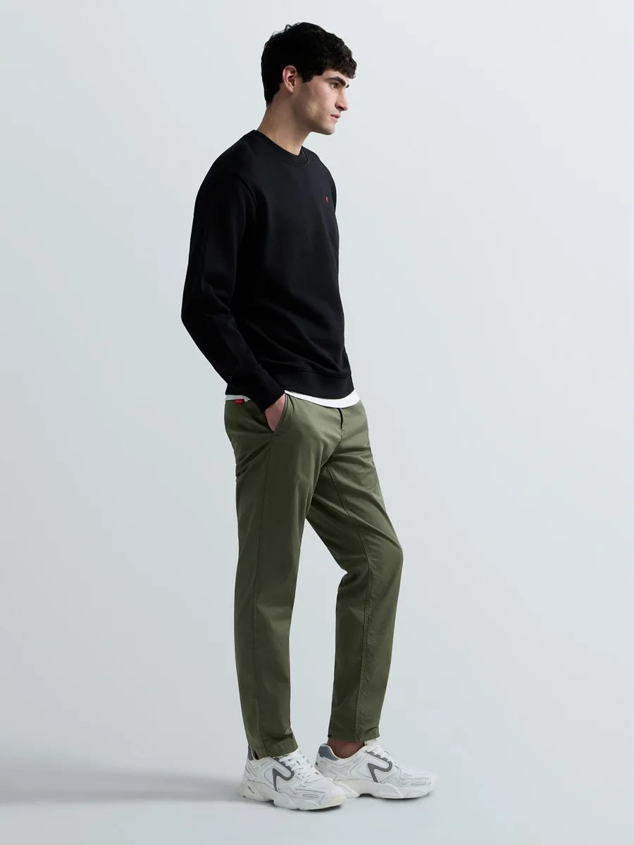 REPLAY MEN'S TERRY COTTON SWEATSHIRT WITH R EMBROIDERY